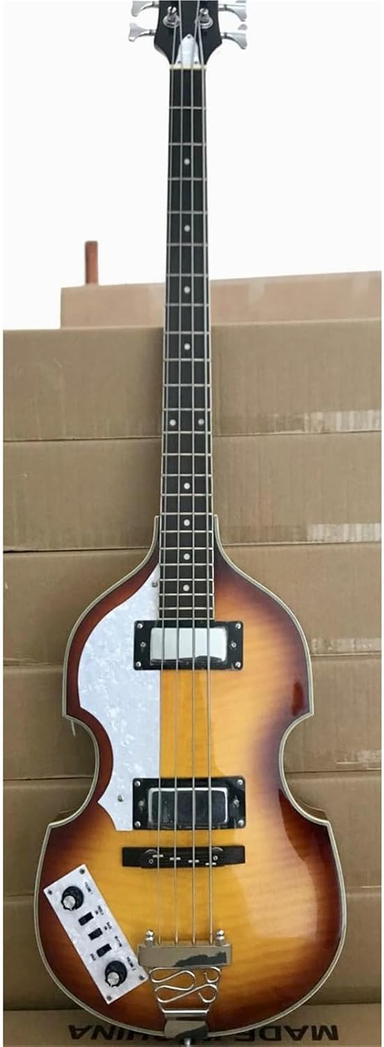 Beginner Electric Guitar Kits 4 String Sunset Color Full Hollow Professional Left Hand Violin Electric Bass