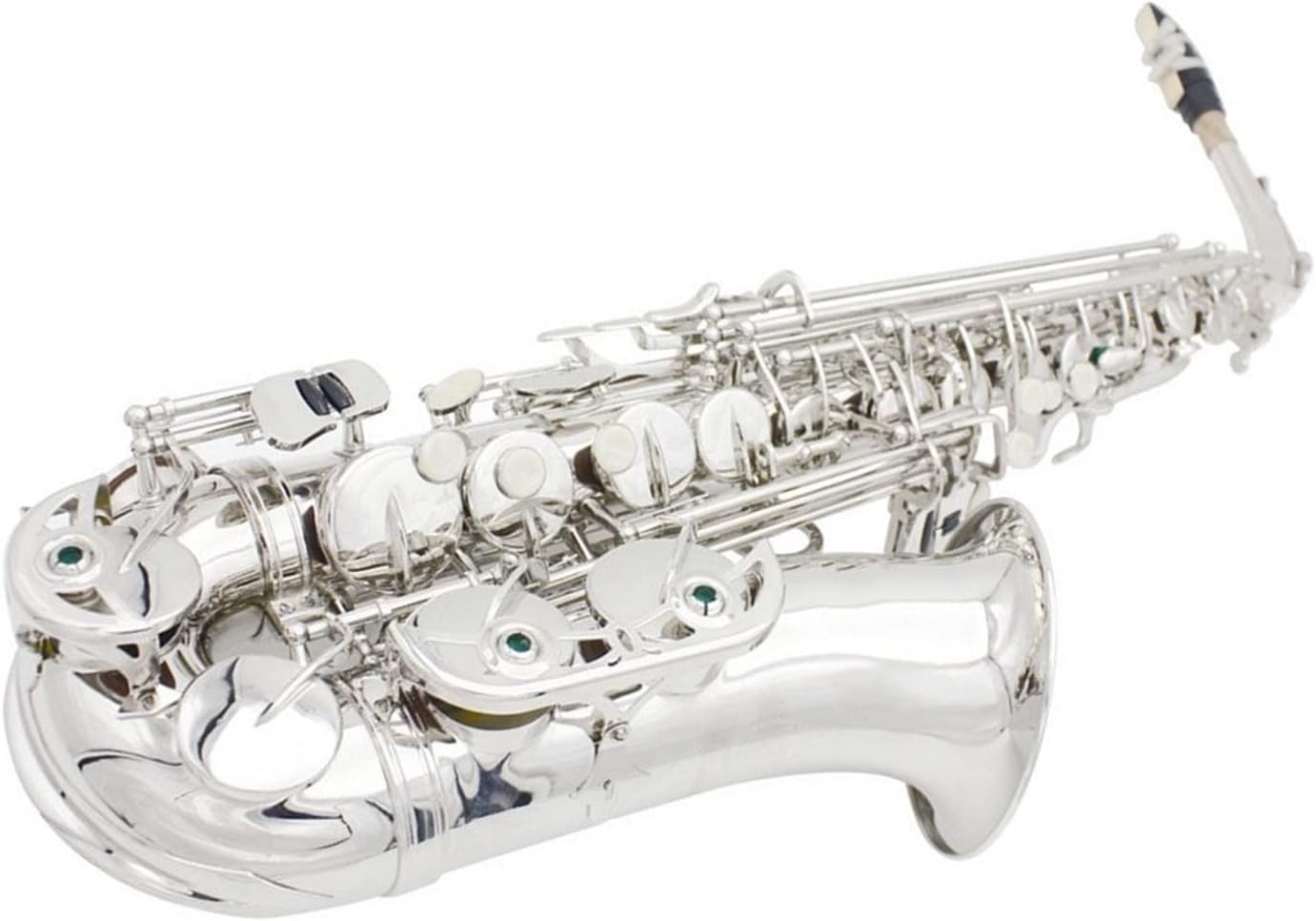 Silver Alto Saxophone E-Flat Alto Saxophone Wind Instrument with Accessories