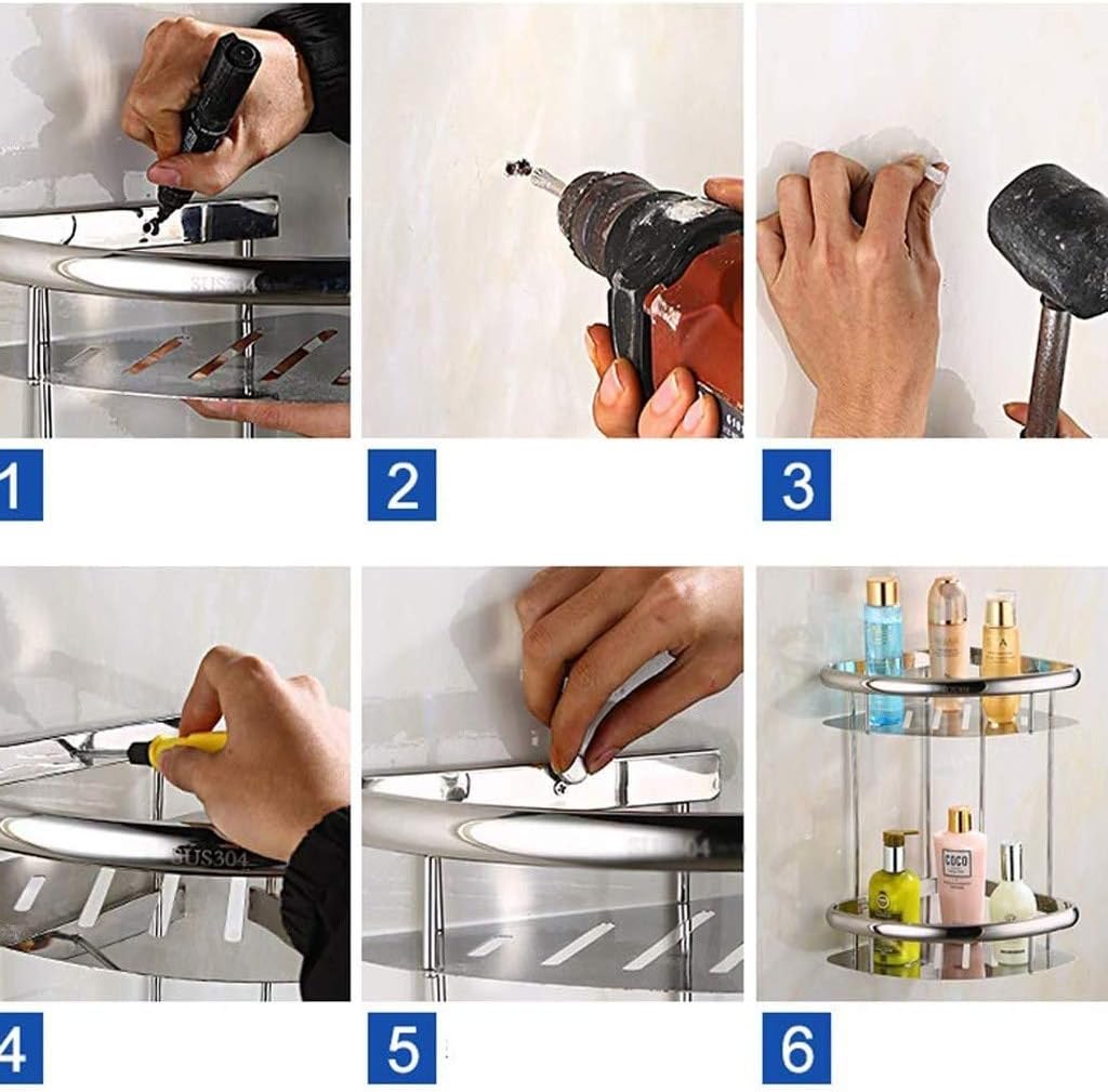 Shelf Stainless Steel Bathroom Corner Rack Shower Shampoo Soap Cosmetic Rack Bathroom Pendant Storage Rack Rack Family Bathroom Rack