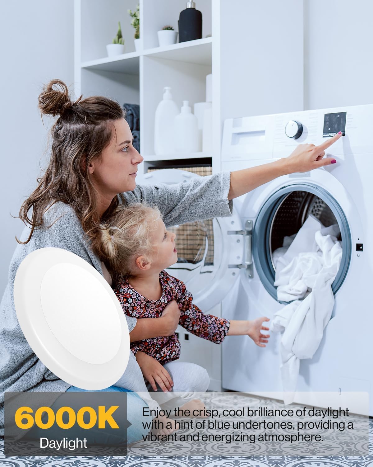 Sunco 24 Pack 6 Inch LED Disk Lights, Flush Mount Ceiling Light Disc, Recessed Can Lighting, 850 LM, 12W (65W Equivalent), 6000K Daylight Deluxe, Dimmable, Damp Rated ETL