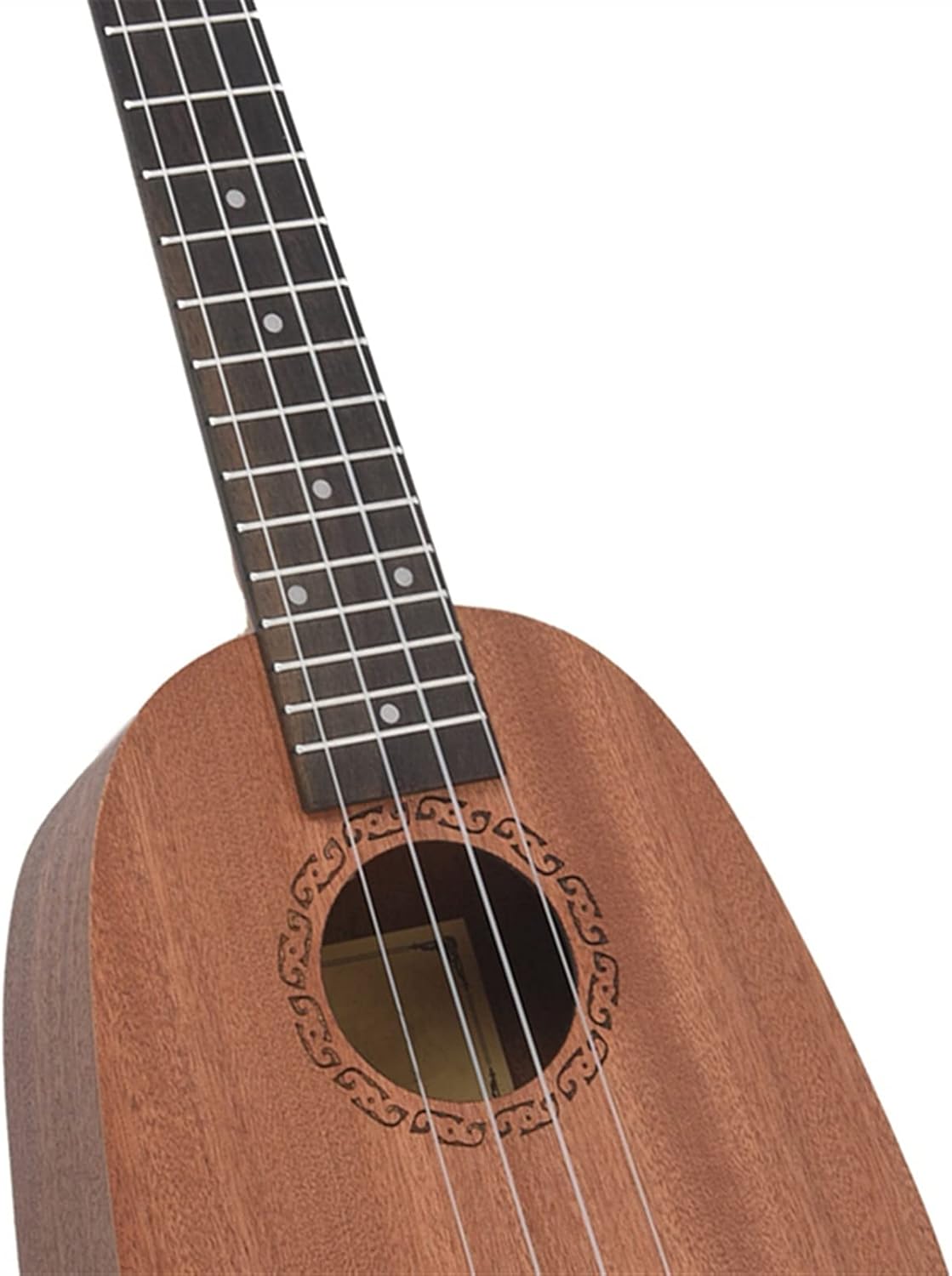 Ukulele 21inch 4 Strings Pineapple Style Mahogany Hawaii Ukulele Electric Bass Guitar for Guitarra Musical Instruments Music Lovers