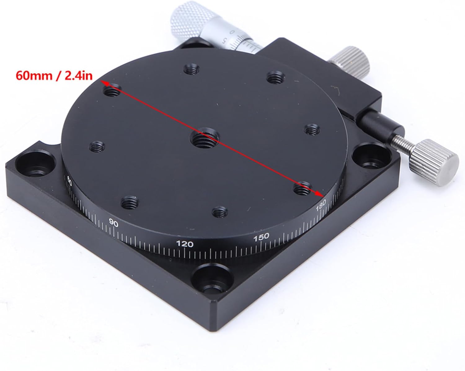 Manual Trimming Station Displacement Platform, Linear Stage Tuning Sliding Table Φ60mm for Production Machinery, Optical Experimental Measurement