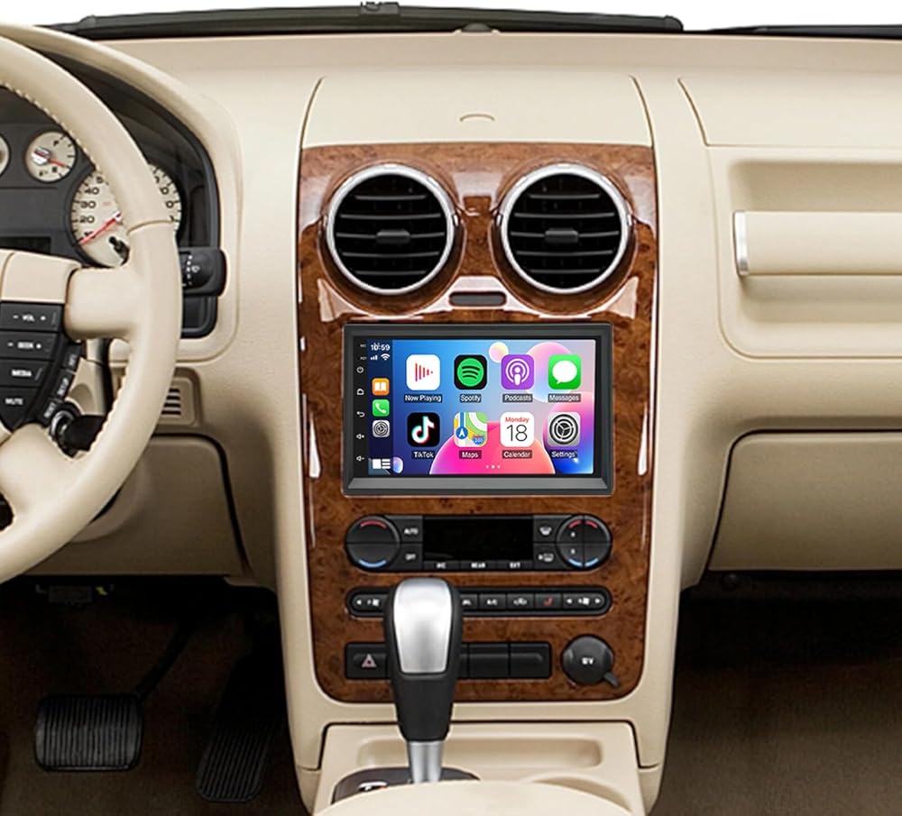 7Inch Double Din Car Stereo Radio for Ford Freestyle 2005 2006 2007-4G+64G Car Audio Receiver with Carplay/Android Auto,Built-in GPS Bluetooth WiFi FM RDS DSP SWC + Backup Camera