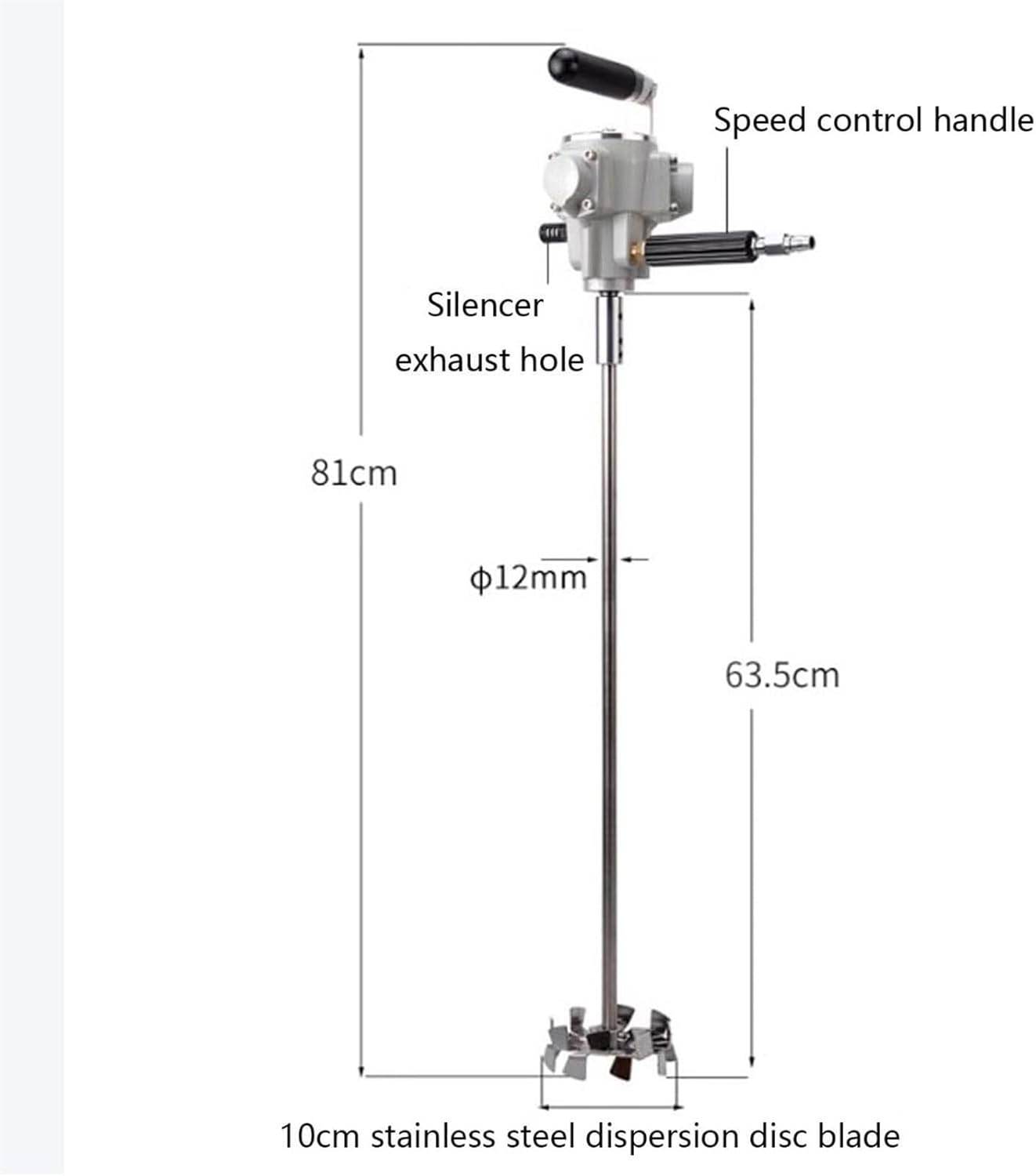 Handheld Mixer Drum Mixer, Pneumatic Paint Mixer Stirrer, Paint Stirring Machine Agitator Paint Mix Tool, for Ink dye Mixing Machine