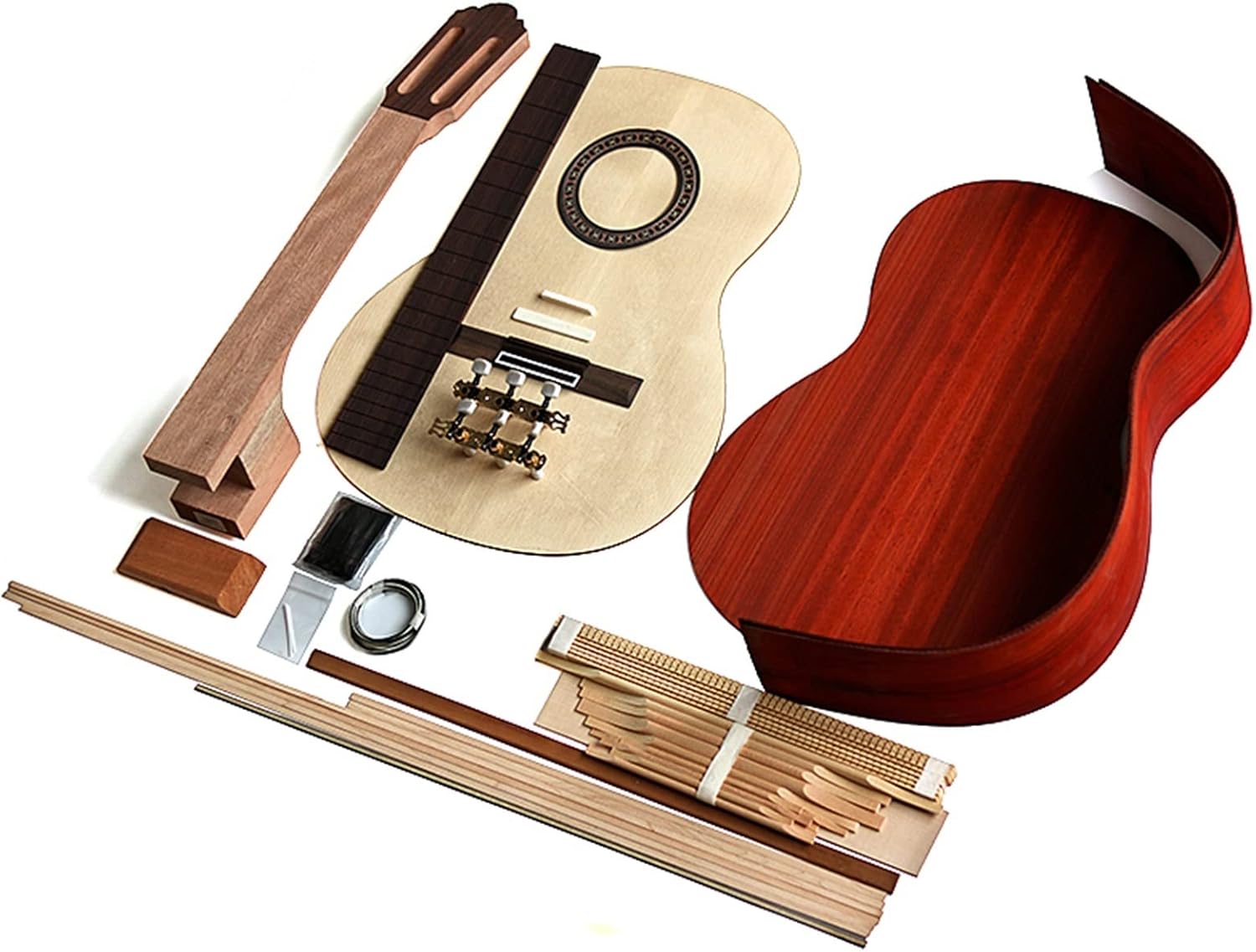 Classical Guitar Back and Side Board Veneer Spruce Surface Production Material Combination Set DIY Guitar Kit (Color : 1)