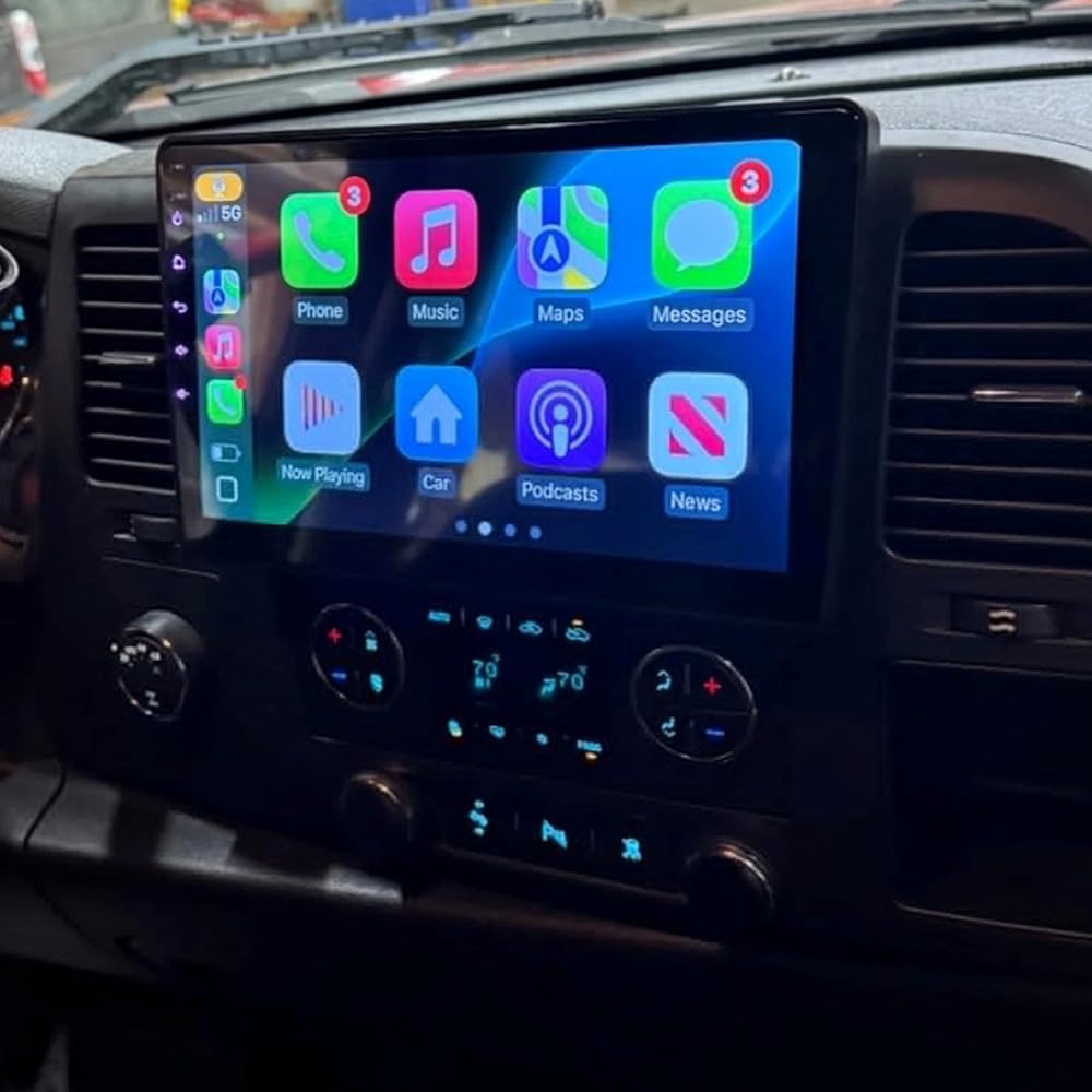 GPS for 2012 Silverado Regular Cab 4G+64G Car Radio Stereo with Wireless Carplay&Android Auto, Android 15 Support Bluetooth/Voice Control/WiFi/SWC/FM, 10 Inch IPS Touch Screen, Backup Camera