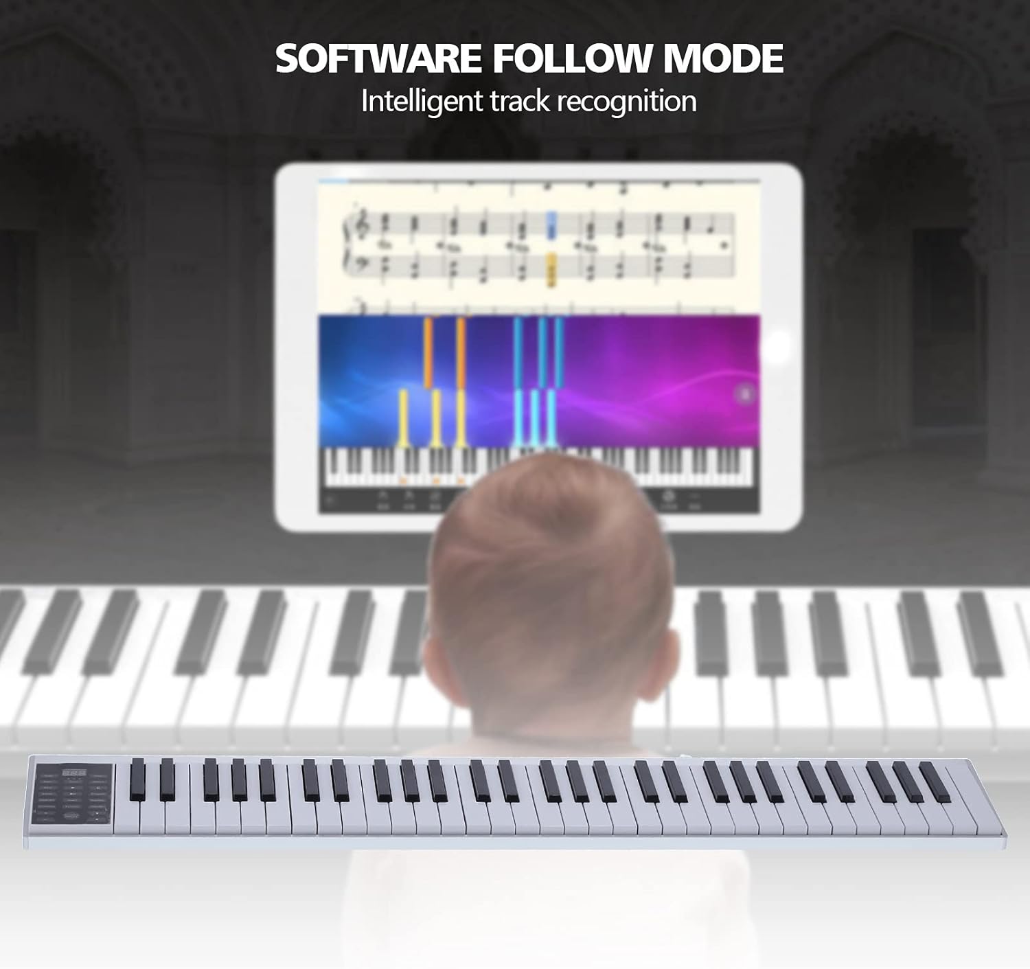 61 Key Digital Smart Piano Digital Smart Piano MIDI Keyboard Rechargeable Multifunctional Musical Instrument Kit