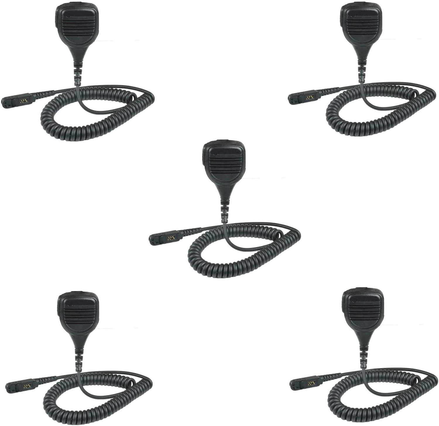 5 Pack PMMN4071AL PMMN4071A PMMN4071 Remote Speaker Microphone Hand Mic for XPR3500e XPR3500 XPR3300 XPR3300e XPR3000e XPR3000 XiR P6600i XiR P6600 Portable Two Way Radio
