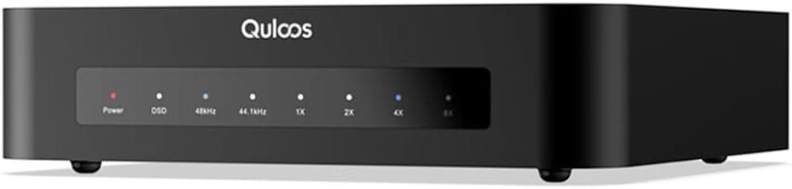 QULOOS QLS QU02 USB Digital Audio Interface to SPDIF AES/EBU I2S Supporting DSD512 Digital Interface (Silver)