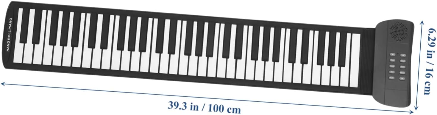Keys Portable Up Piano Lightweight Silicone Electronic Keyboard for Rechargeable Battery for Beginners and Music Lovers