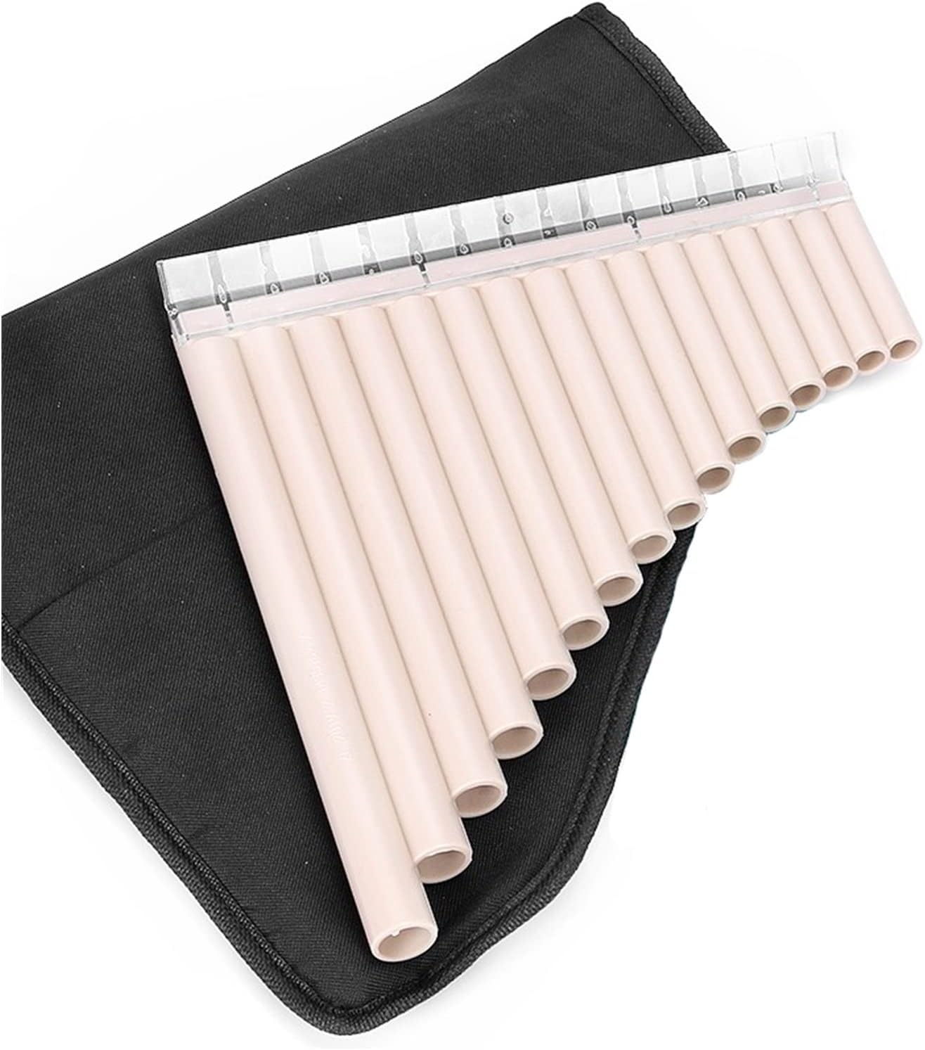 PanPipes Woodwind Instrument 18-Pipe Alto C Key Pan Flute (Color : 18 Tube Black Panpipes)