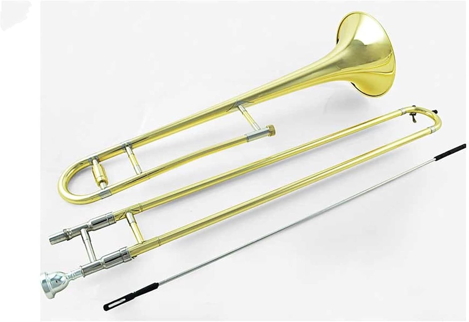 Student Trombone Alto Trombone B Flat Gold Paint Student B Flat Trombone with Shell and Mouthpiece Trombone Kit