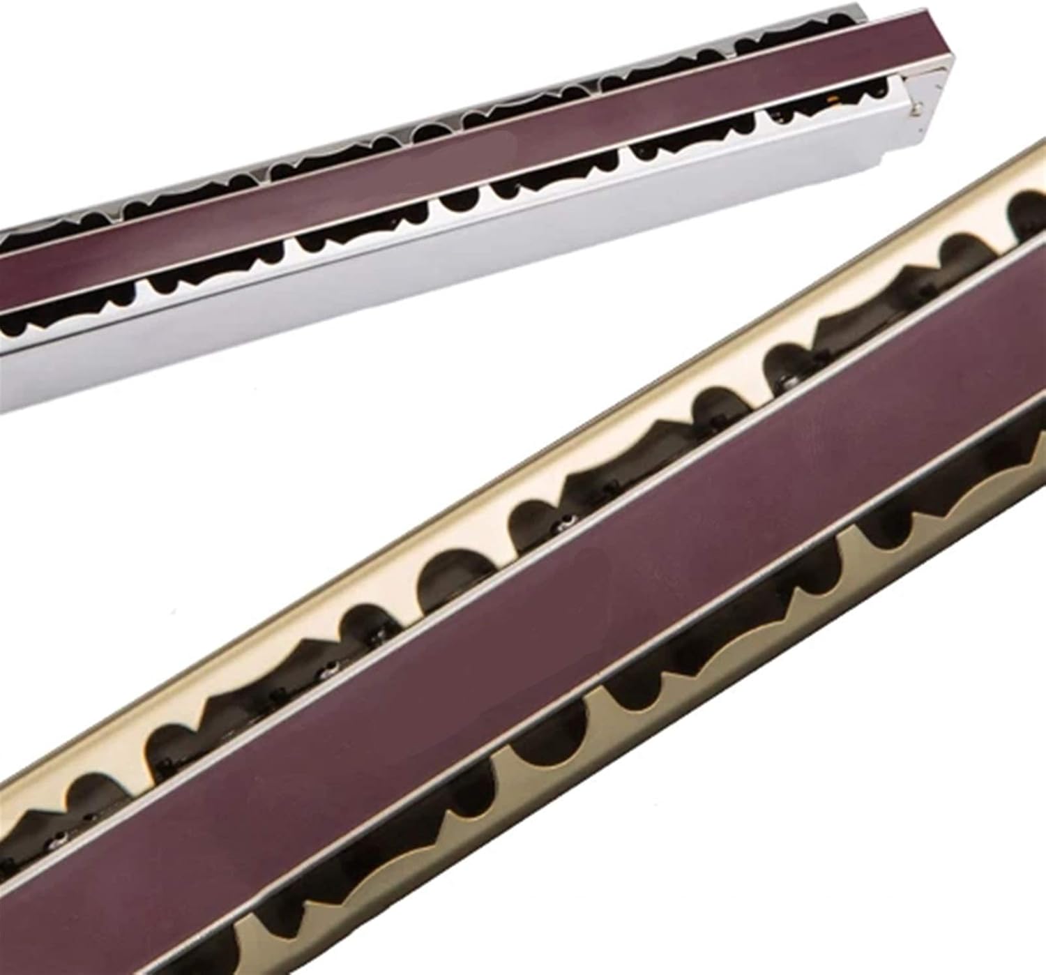 Harmonica 28 Holes Harmonica Professional Mouth Organ Harps Instrumentos Harmonicas Key C Musical Instruments ABS (Color : Golden Key EB)