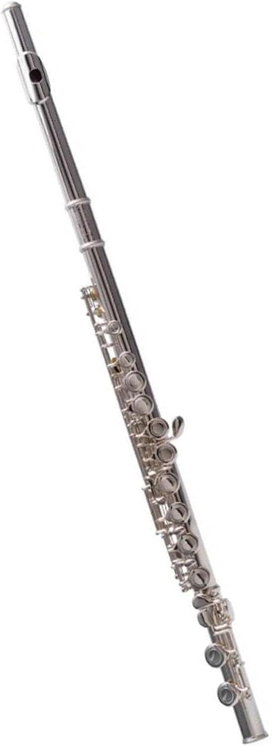 Flute Set Silver Plated Flute 16 Closed Hole C Tone White Copper Practical Body Woodwind Instrument