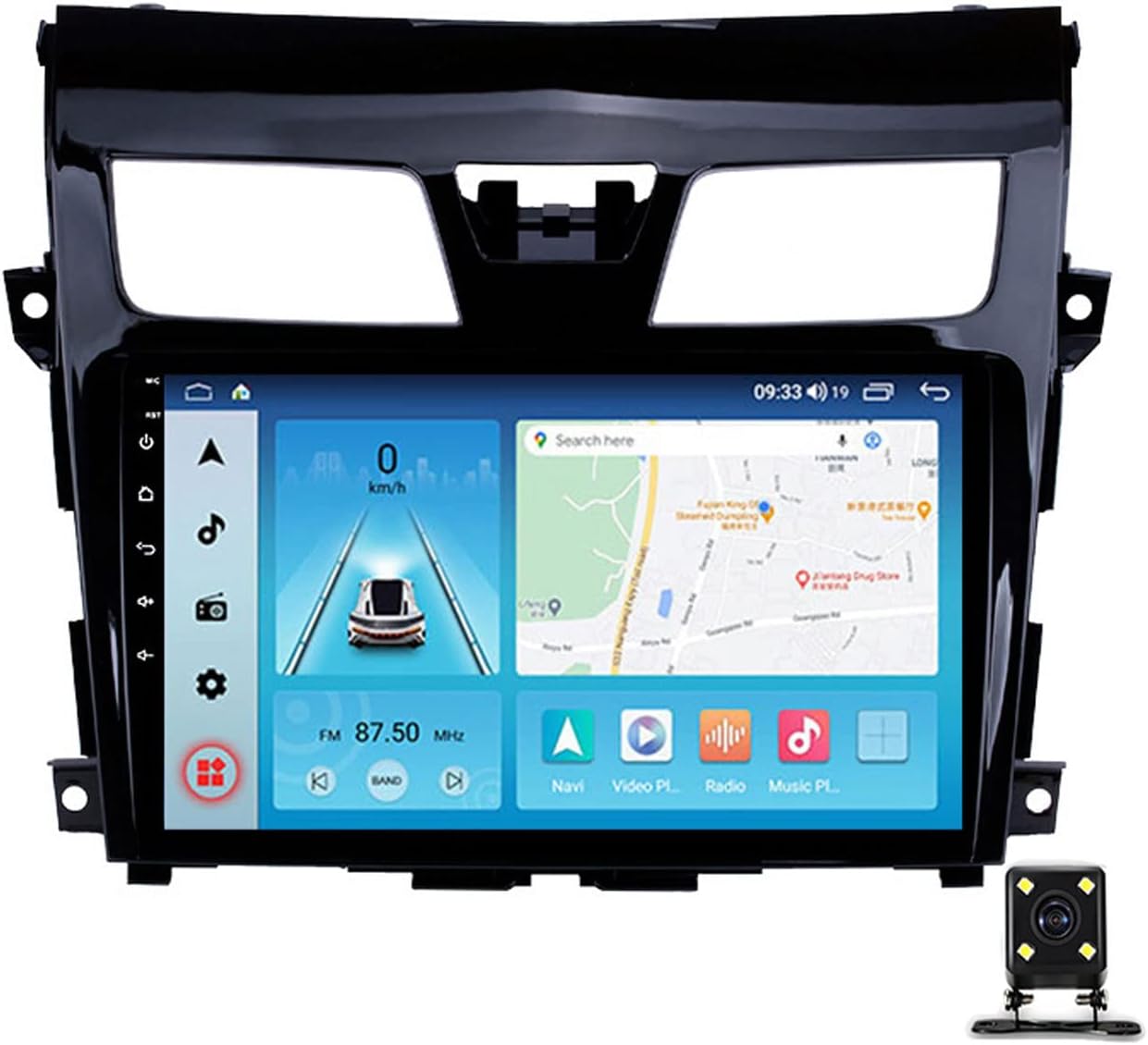 9 Inch Double Din Car Stereo Audio Bluetooth MP5 Player for Nissan Teana 3 J33 2013~2015 Multimedia Radio with Backup Camera Support Steering Wheel Control/Carplay/Auto/Mirror Link/FM