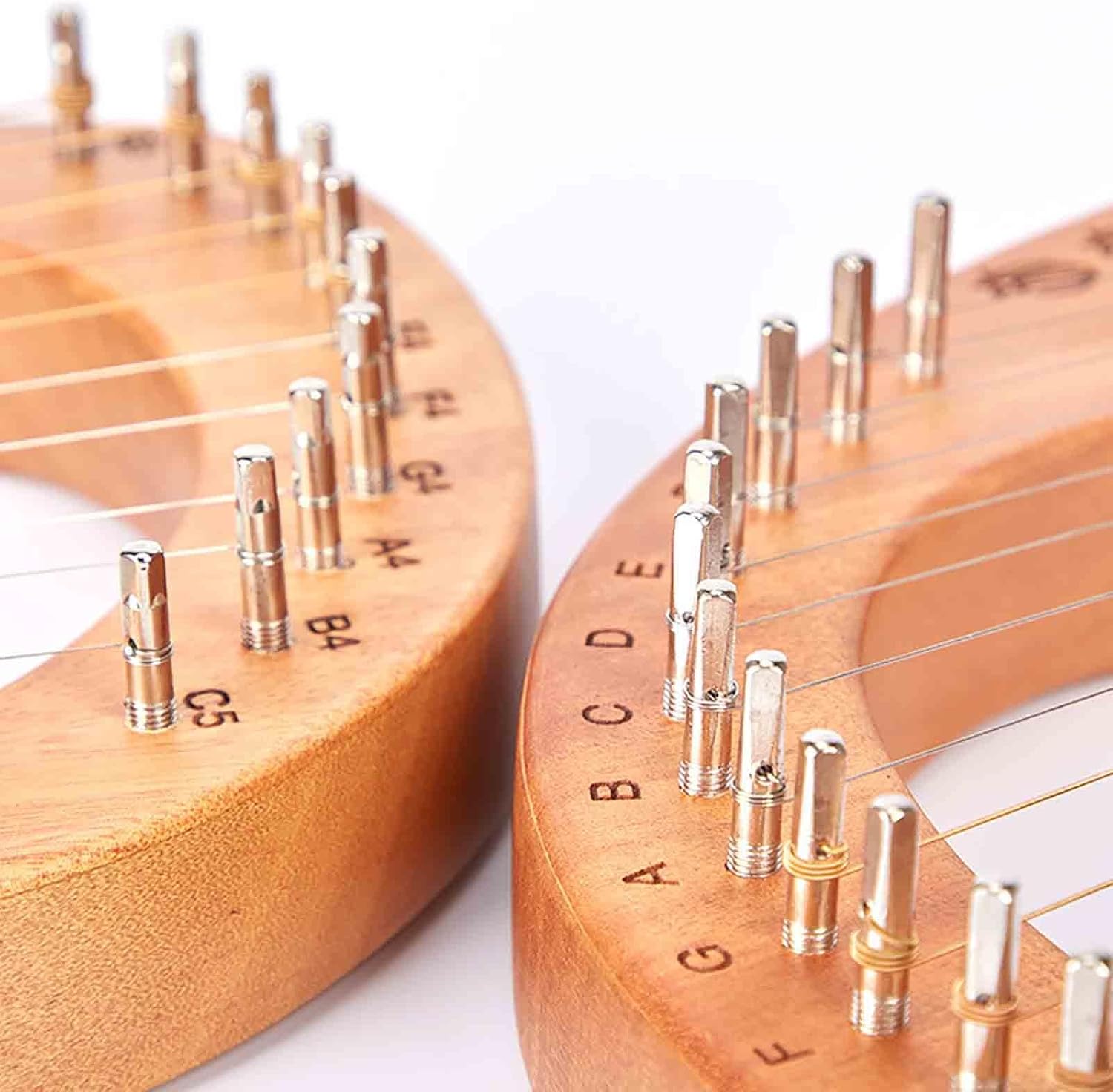 Professional Lyre Harp, 10/16/15/19 Strings Mahogany Wood Lyakin Stringed Instruments with Spare Strings, Gift for Music Lovers Students Beginners (Color : 16 Strings)