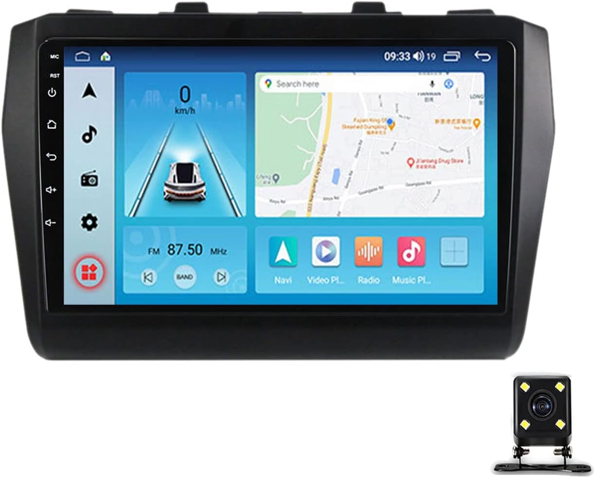 Double DIN Car Multimedia Player, 9 Inch Touchscreen Car Stereo for Suzuki Swift 2016~2020 with Backup Camera, Bluetooth, Steering Wheel Controls, Mirror-Link, FM Car Radio Receiver