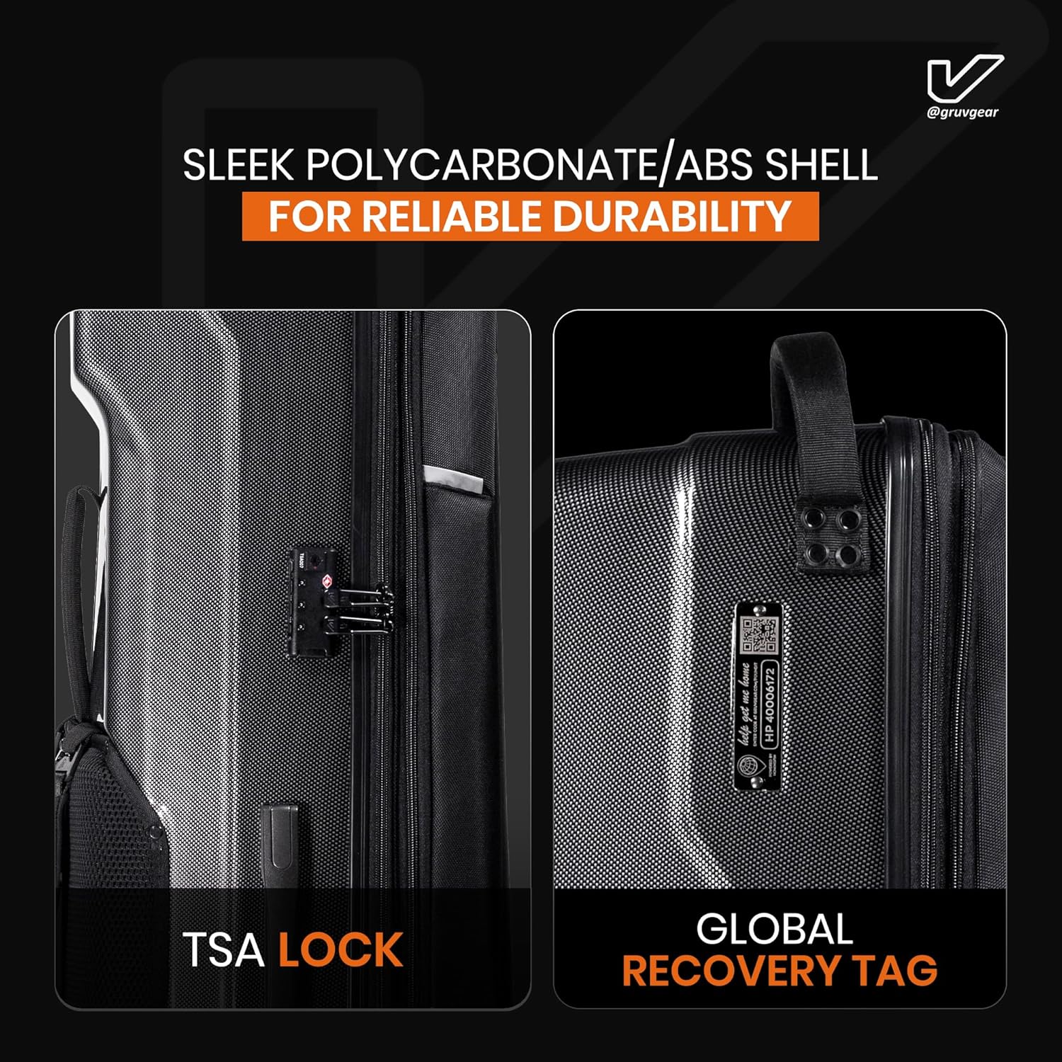 Gruv Gear Kapsule Duo Travel Case for 2 Electric Bass – Removable Wheels, Rugged ABS/PC Shell, Large Gear Pocket & Padded Shoulder Straps – Gig Bag with Global Recovery Tag – Black