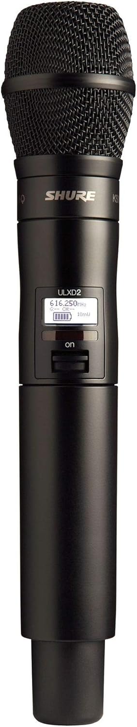Shure ULXD2/KSM9 Handheld Transmitter with KSM8 Brushed Nickel Vocal Mic Capsule - for use with ULX-D Digital Wireless Microphone Systems, Receiver Sold Separately | G50 Band (ULXD2/KSM9=-G50)