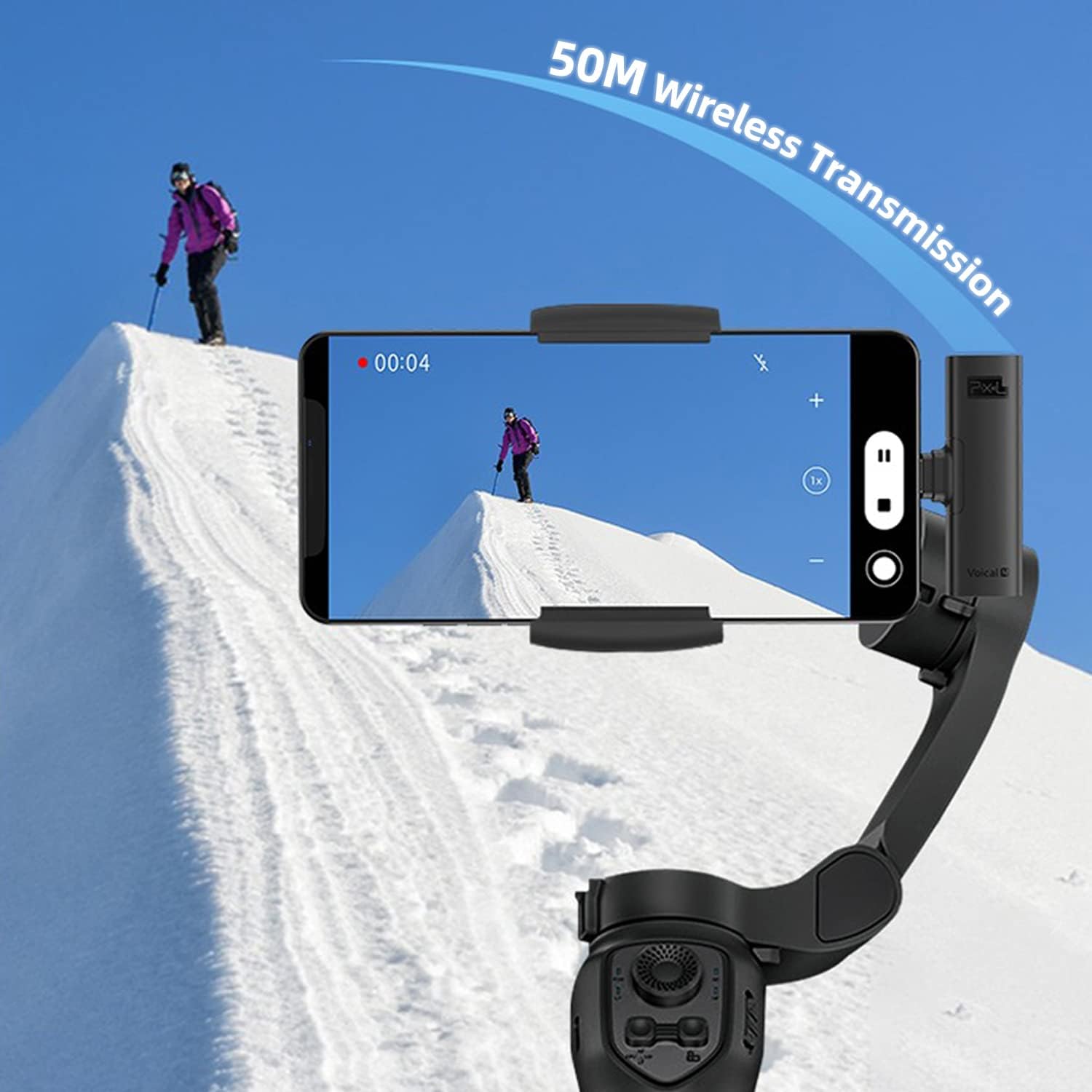 PIXEL Wireless Lavalier Microphone for Android/Type-C Phone, Plug- Play Clip-on Microphones Mini Lapel Mic with 2 Transmitters & 1 Receiver for Video Recording, Vlog, Interview, Tiktok, YouTube