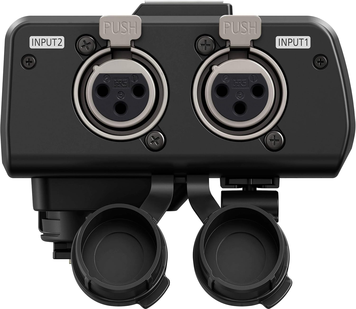 Panasonic Professional XLR Audio Video Microphone Adaptor with 2 XLR Terminals – Accessory Compatible with LUMIX GH5, GH5S, S1 and S1R Mirrorless Digital Cameras - DMW-XLR1, Black