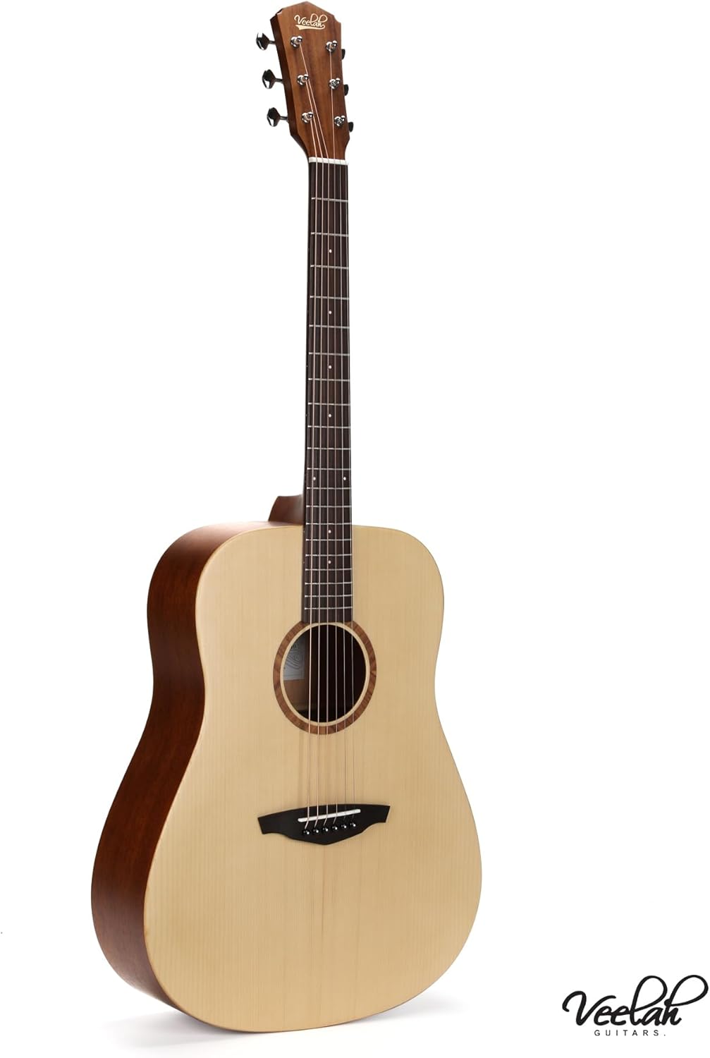 V1-D Acoustic Guitar Solid Top Dreadnaught Acoustic Guitar Mahogany Back and Sides with Gig Bag