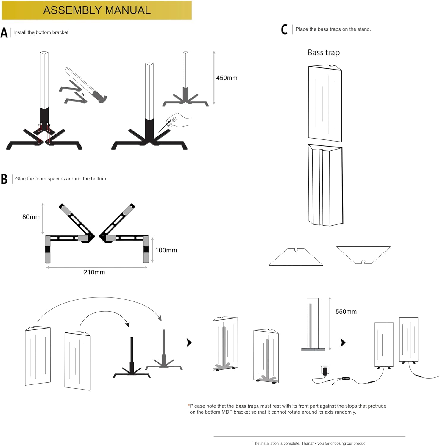 2 Pack — Narrow Acoustic Corner Bass 