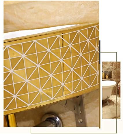 Ceramic Golden White Color Corner Wall Mount Bathroom Sink White Ceramic With Center Faucet Hole And Overflow 13 x 13 x 5.5 Inch