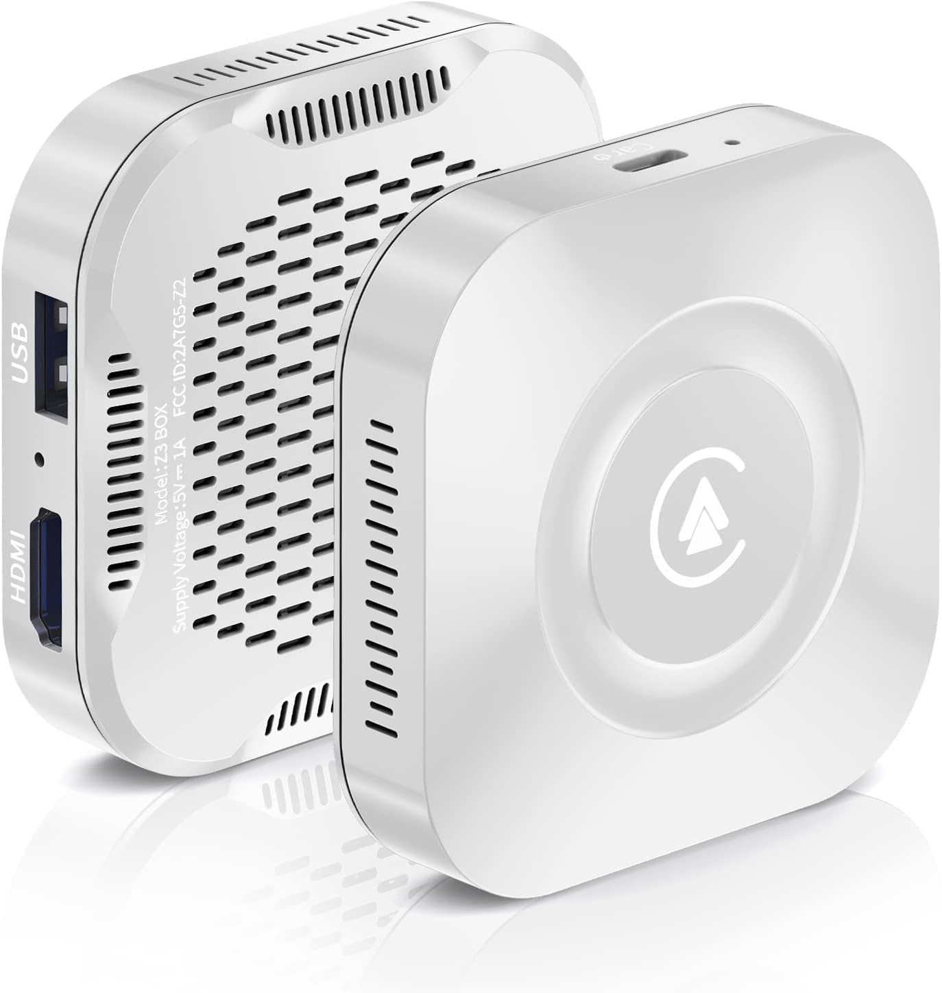 Wireless CarPlay Adapter, Netflix CarPlay Adapter for Car with YouTube, Perfect for CarPlay Wireless Adapter, Android Auto Magic CarPlay Box for Factory Wired CarPlay Cars from 2016-White