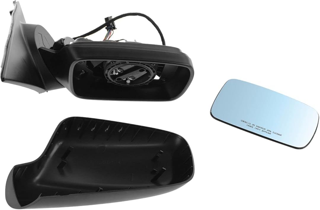 TRQ Right Mirror Manual Folding Passenger Side Compatible with 2002-2005 BMW 745i 745Li 2006-2008 750i 750Li 2004-2006 760i 2003-2008 760Li BM1321137