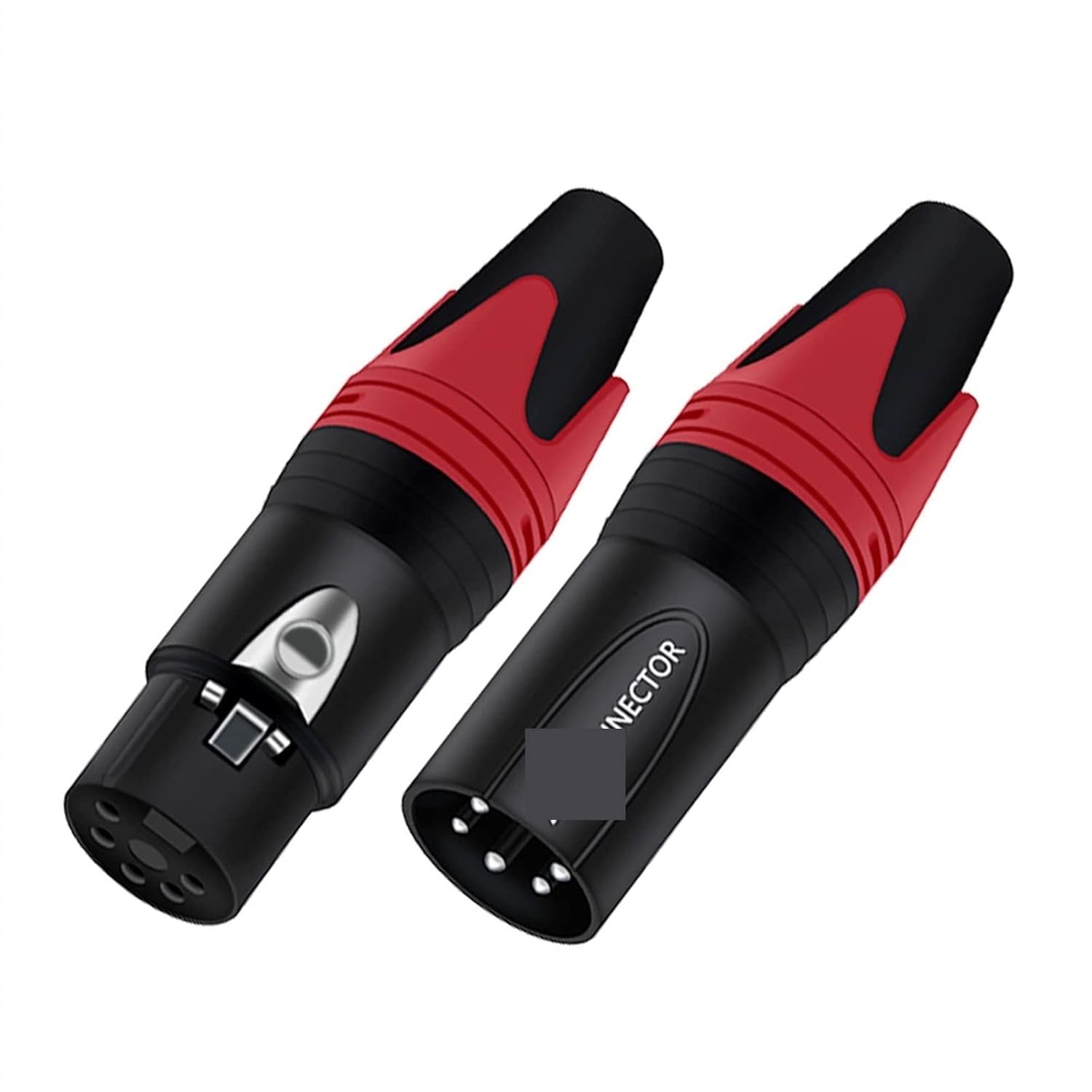 AOKLEY 5 Pin X L R Male Plug Connector Plated 5 Pole Plug Microphone Jack Cable Terminal Audio Connector 10Pcs (Color : 10xF 5P Blue)