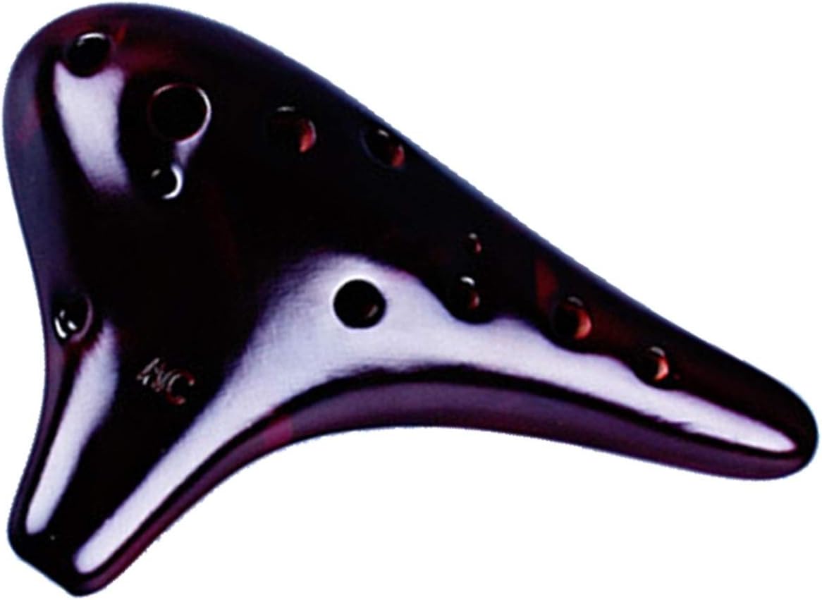12 Holes Porcelain Alto C Flute Professional Smoked Burn Gifts Musical Instrument Ceramic Ocarina Woodwind(2)