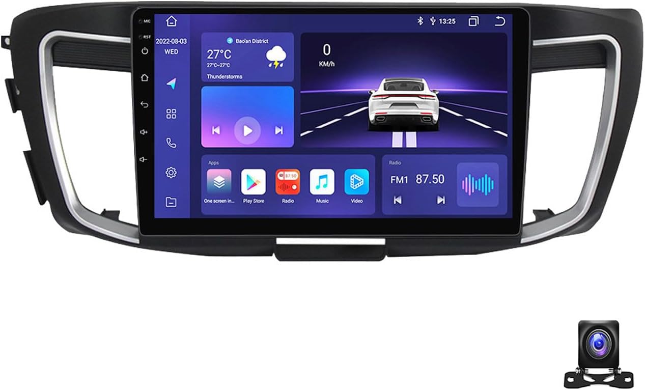 9 Inch Touch Screen Car Stereo with Navigation Compatible with Honda Accord 9 2012~2018 Android Car Radio Compatible with Carplay Android Auto Radio FM RDS DSP SWC 4G,M300S 4G+32G