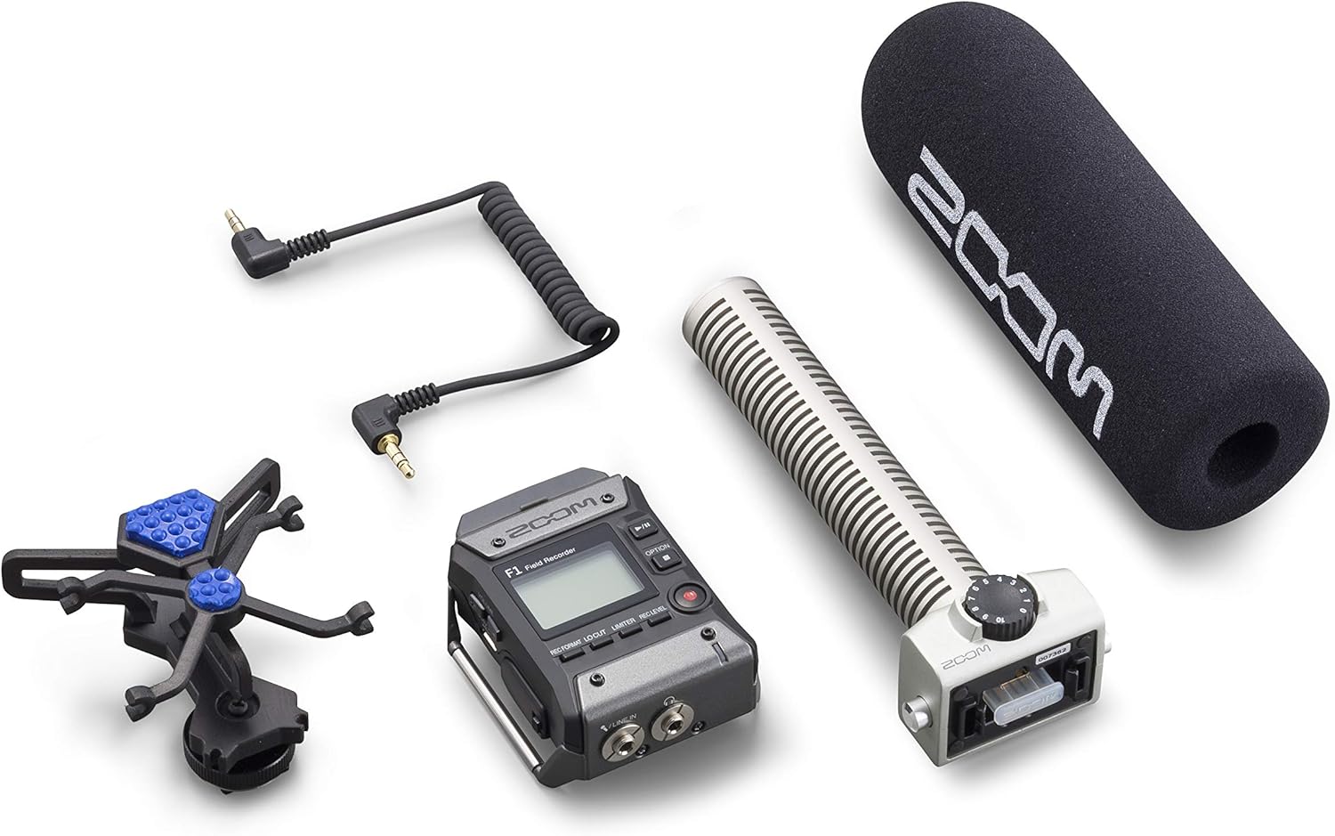 Zoom F1-SP On-Camera Microphone and Recorder, Audio for Video Recorder, Records to SD Card, Outputs to Camera, Battery Powered, Includes Shotgun Microphone