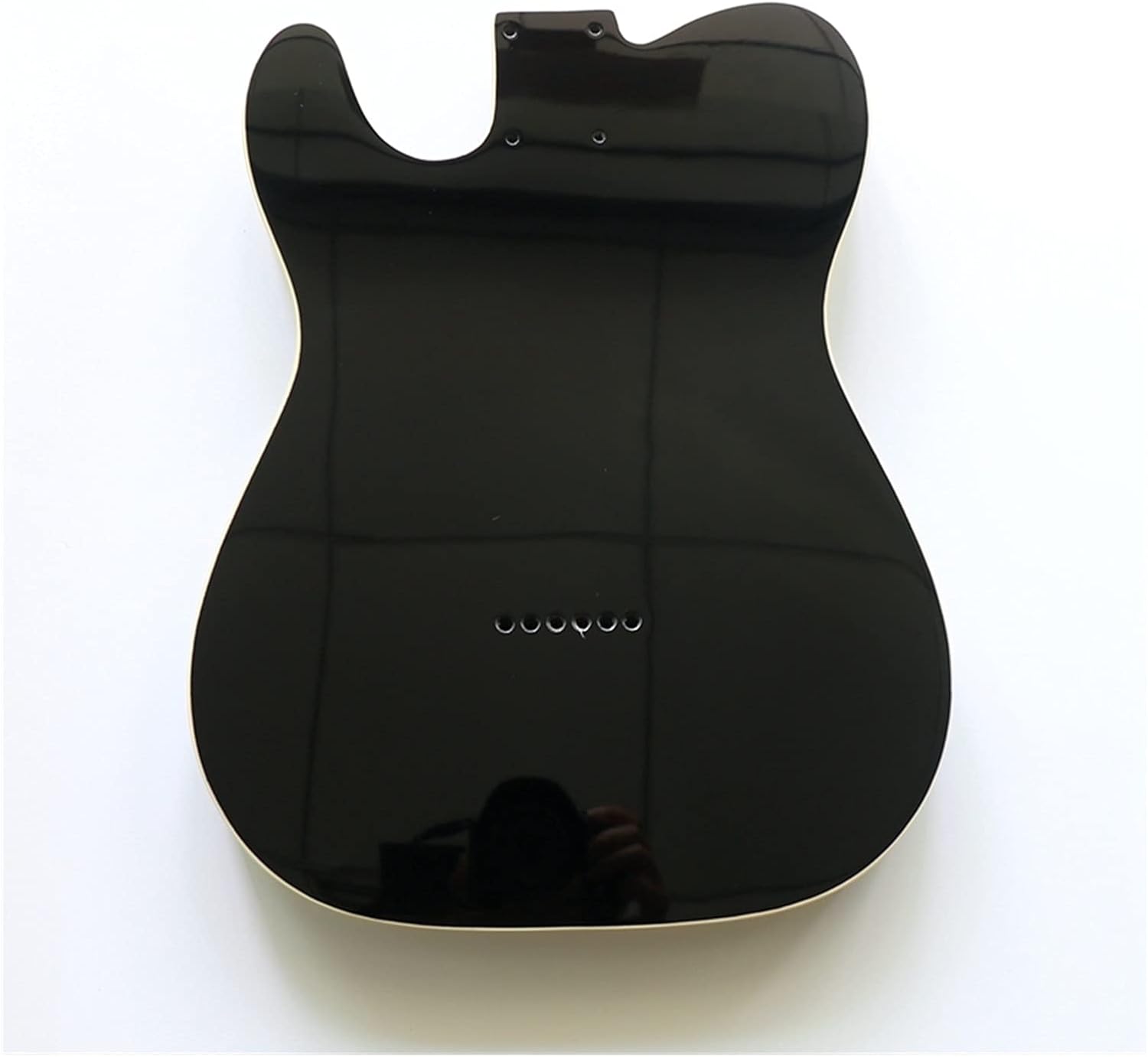 Unfinished Guitar Body Alder Electric Guitar Barrel Body Assembly DIY Alder Body for TL Semi-Finished Alder Black Hemming Guitar DIY Accessory