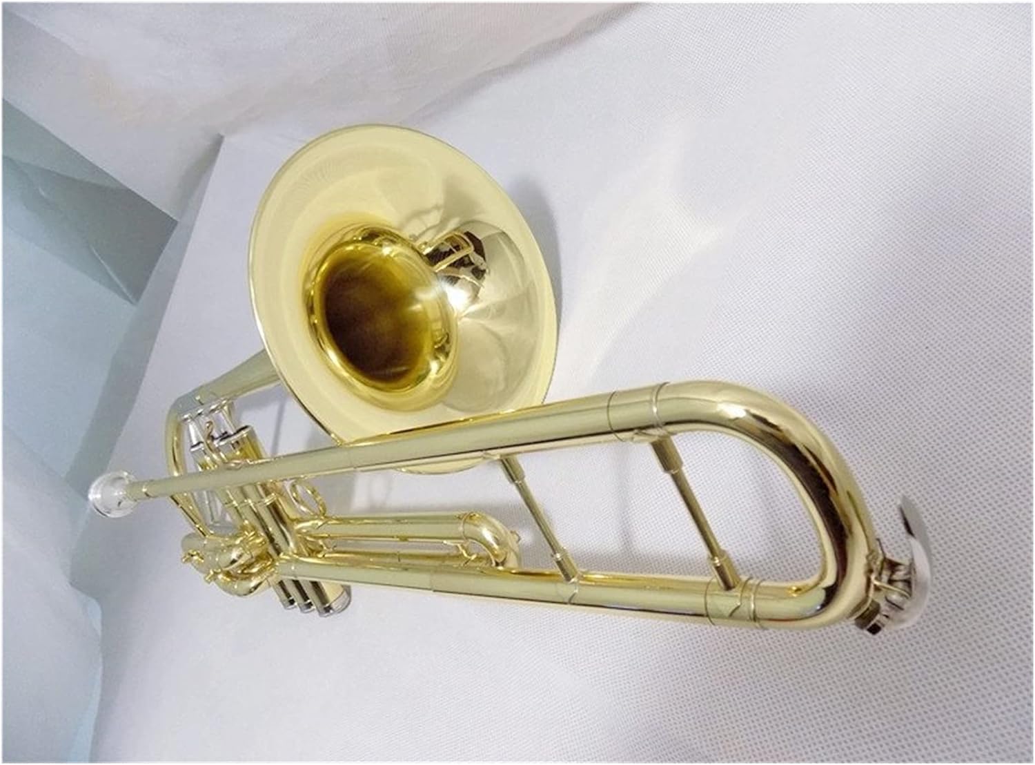 Student Trombone Pistons Trombone F Key with Case Mouthpiece Yellow Brass Lacquer Wind Musical Instruments Trombone Kit