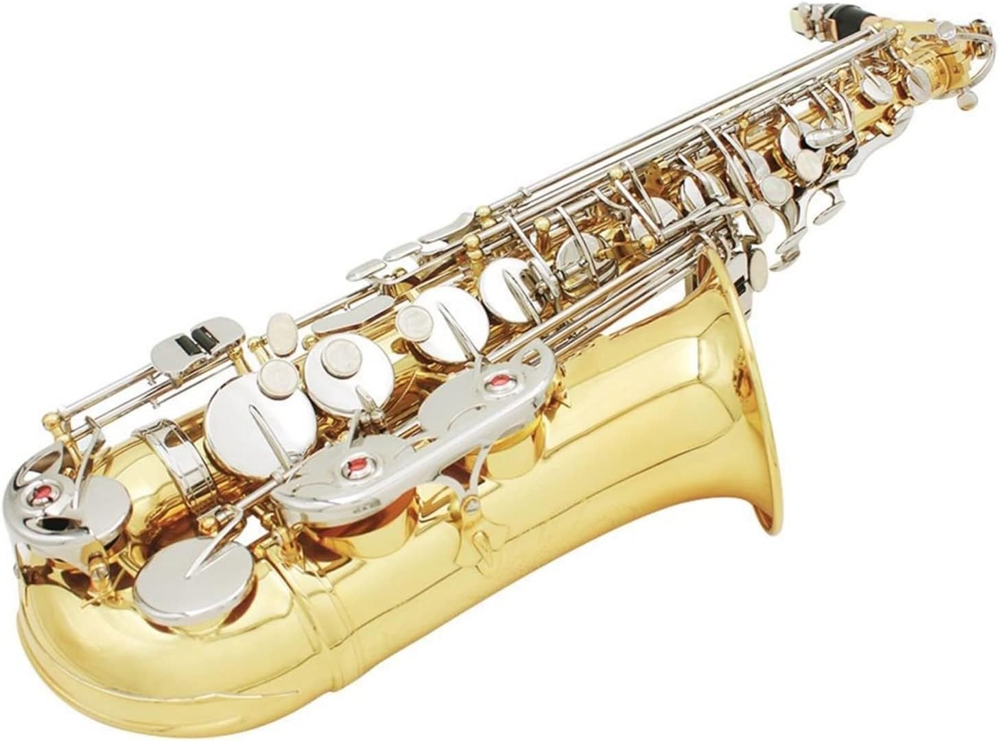 Saxophones Alto Saxophone Sax Glossy Brass Engraved EB E- Flat Natural White Shell Button Wind Instrument with Case Mute Gloves Beginner Sax