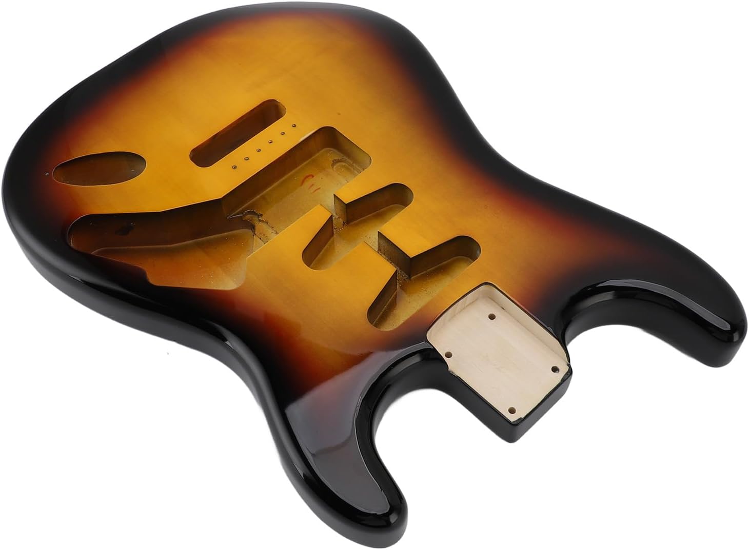 Aramox HSH ST Electric Guitar Body, Poplar Wood Construction, Sunburst Finish, Ideal for Telecaster and Stratocaster DIY Projects