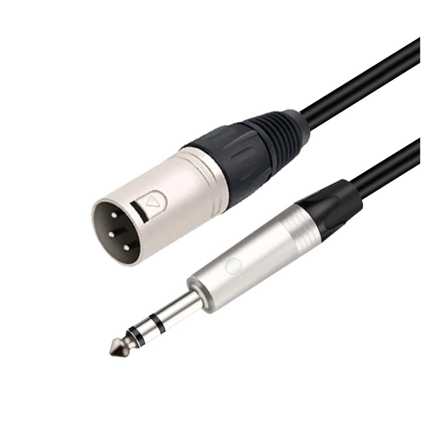 6.35MM (1/4 Inch) Stereo Jack Male to 3Pins XLR Male Audio Cable Balanced Microphone Interconnect 6.5MM TRS to XLR Cord(Black,15M)