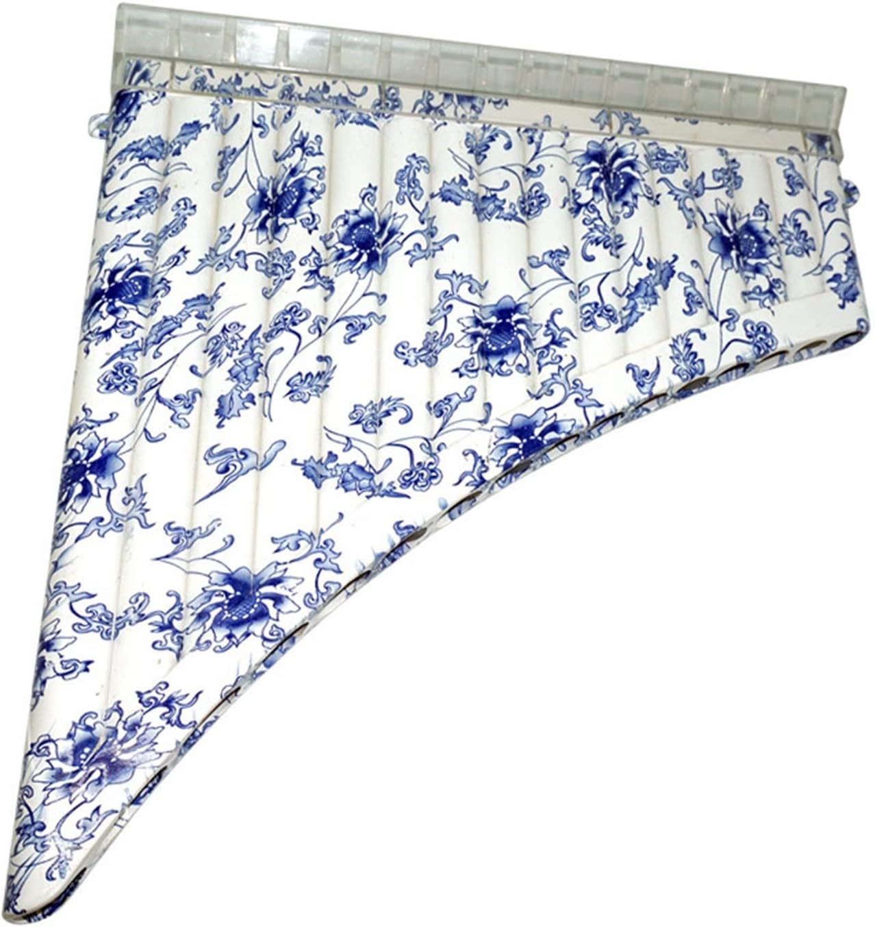 PanPipes Woodwind Instrument 16-Pipe Pan Flute is Suitable for Beginners and Adults to Play Musical Instruments (Color : Blue and White)