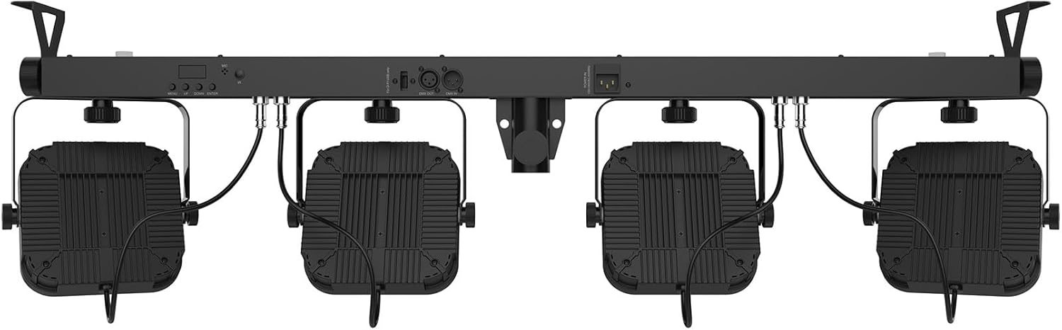 Audiosavings Bundle:(1) Chauvet DJ 4BAR HEX ILS RGBAW+UV LED Wash Lighting System w/Stand+Footswitch+Bag