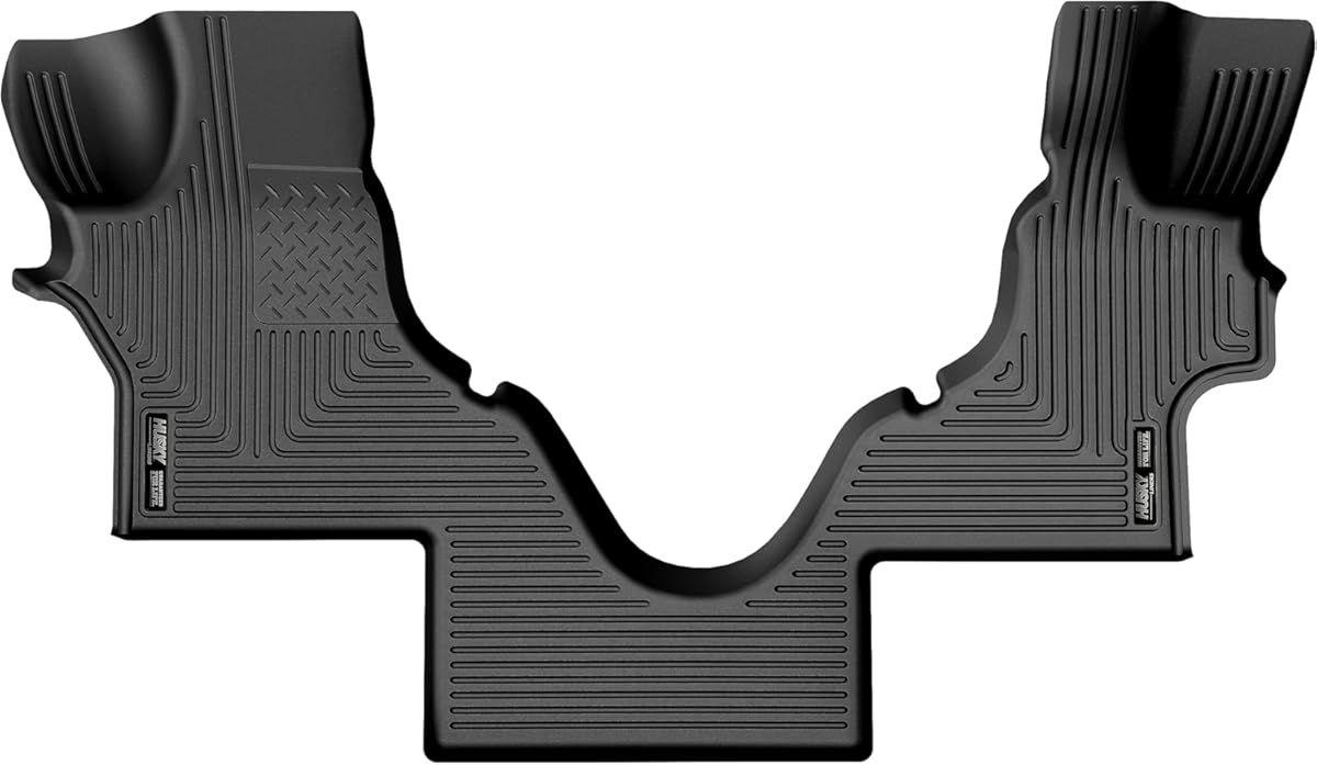 Husky Liners Weatherbeater Floor Mats | Fits 2005-2025 Ford Econoline | Front Row, 2-pc Black - 18791