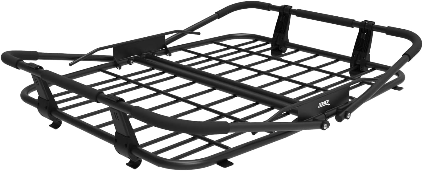 3D MAXpider Transforming Roof Basket - Rooftop Cargo Basket, 52” x 43”, Adjustable Folding Multiple Configuration, Secure Luggage Storage Carrier, Mount on Universal Cross Bars for SUV/Truck/Car