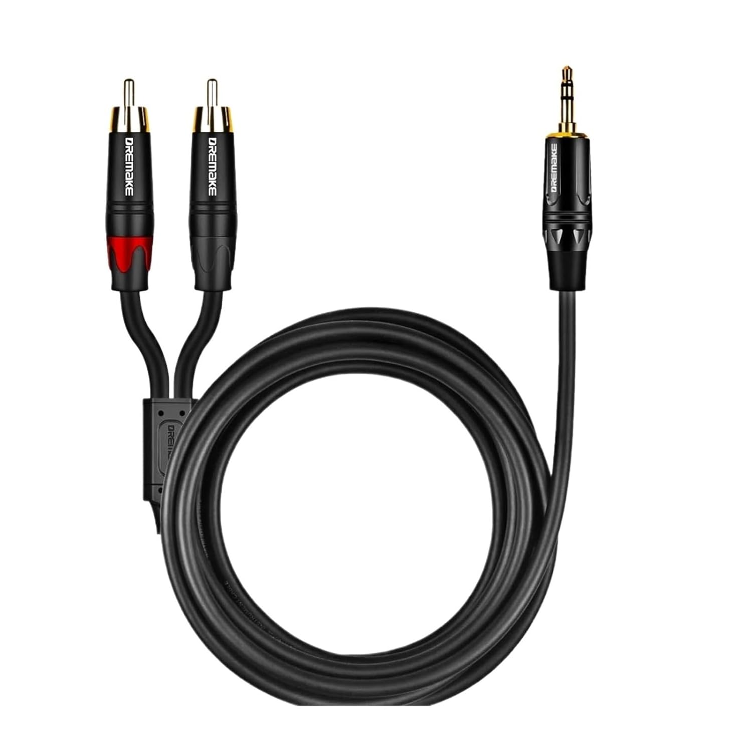 Audio Cable Stereo Gold-Plated Y-Splitter TRS 3.5mm to 2X3.5mm for PC Smartphone Tablet MP3 TV DVD Speaker Amplifier(3.5mm to 2-3.5mm,3m)