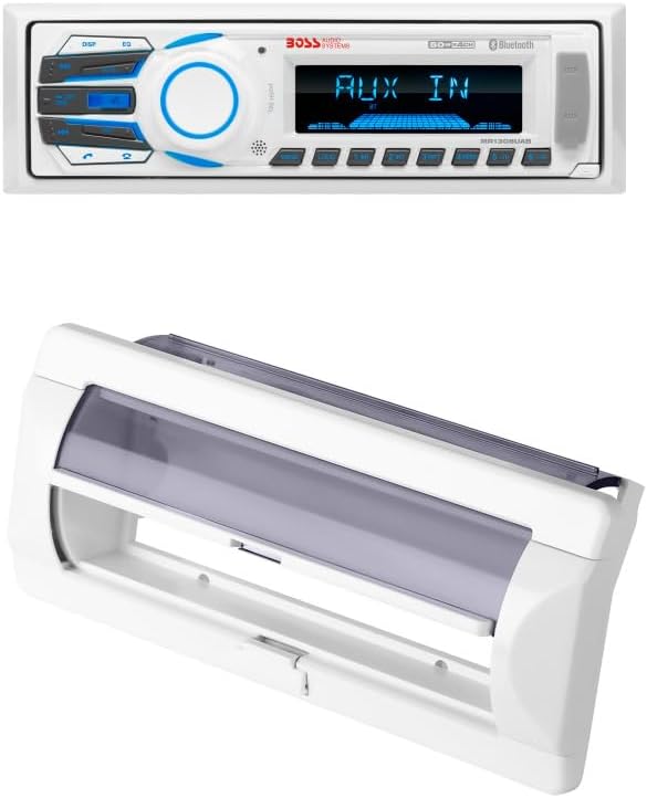 BOSS Audio Systems Marine Radio + Radio Cover