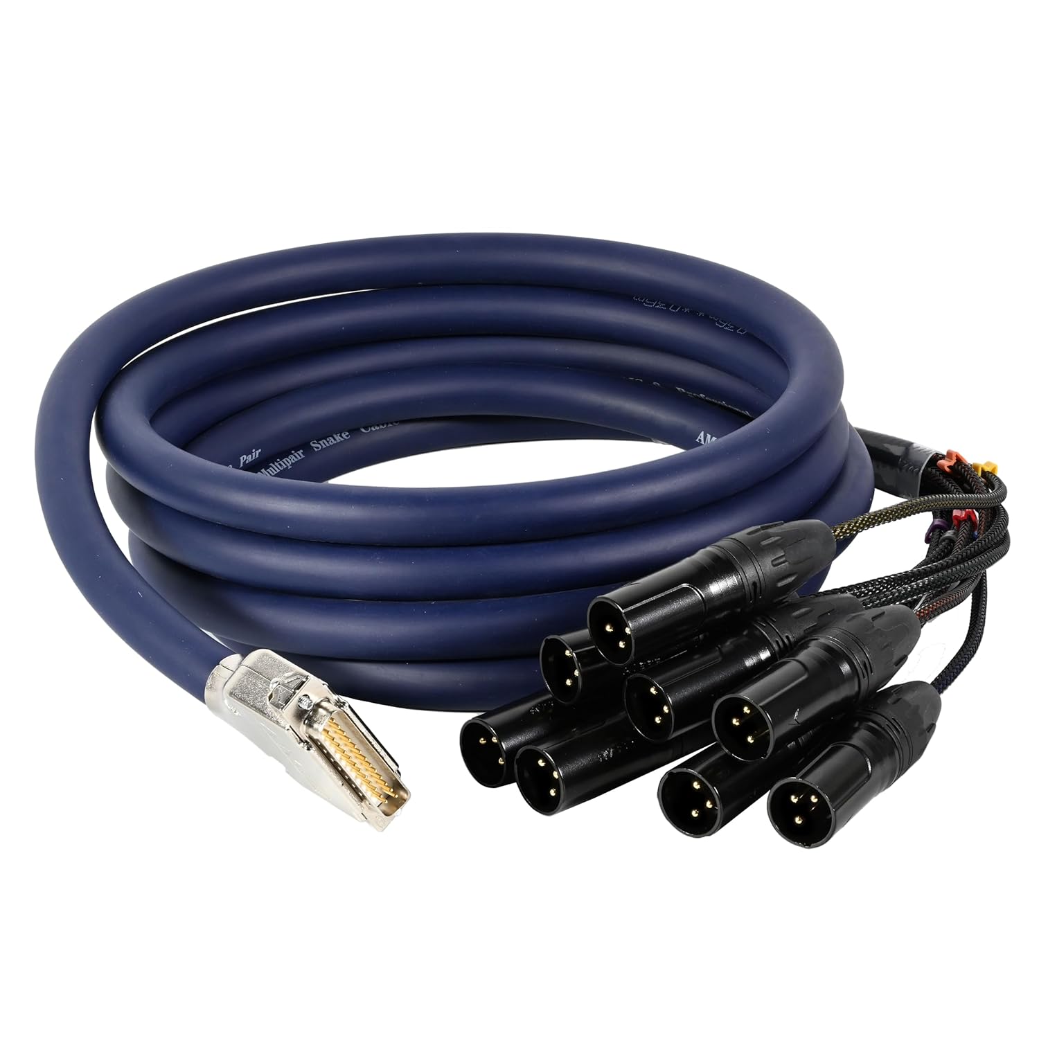 9.84ft/3m DB25 Male to XLR Male Snake, 8 Channel 3 Pin XLR Snake Cable with db25 Connector for Microphones, Mixing Consoles, Amplifiers, and Speakers