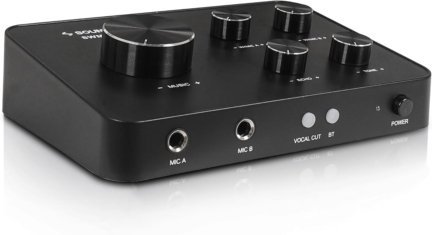 Sound Town 16 Channels Wireless Microphone Karaoke Mixer System, Supports HD ARC, Optical (Toslink), Smart TV, Media Box, PC, Bluetooth, Soundbar, Receiver, AUX (SWM15-PROS)