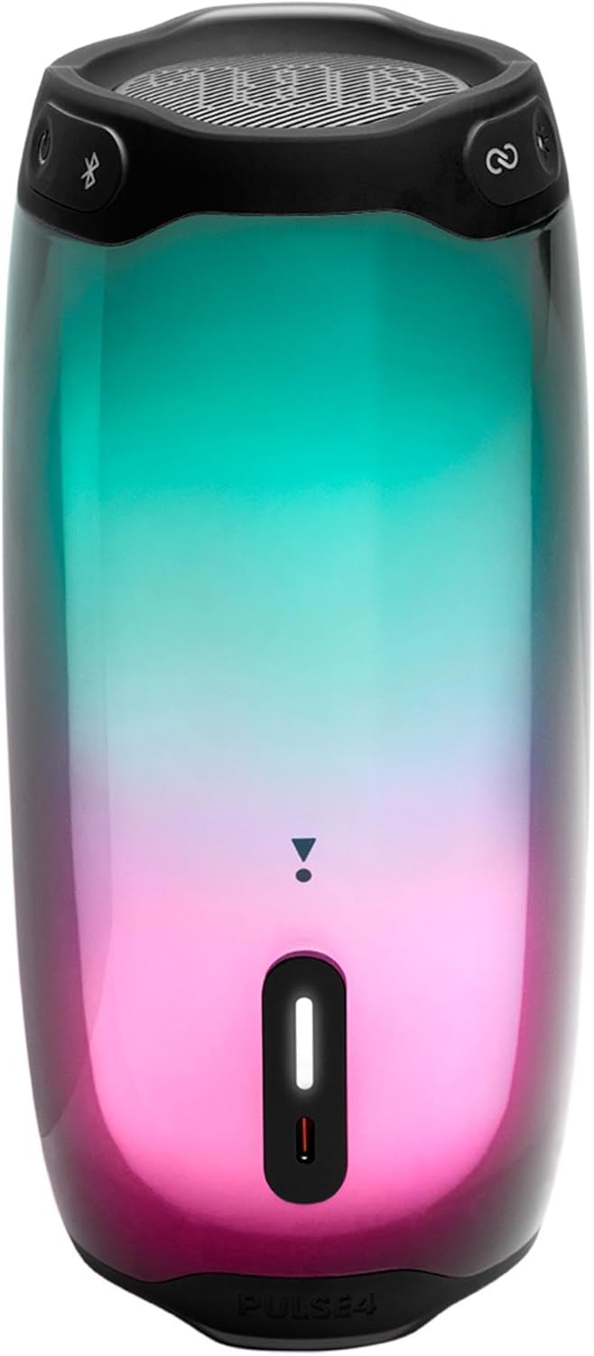 JBL Pulse 4 - Waterproof Portable Bluetooth Speaker with Light Show - Black