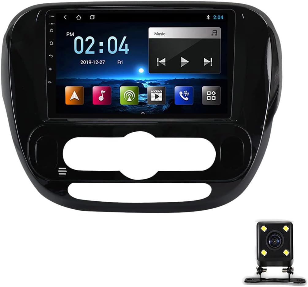 Double Din Car Stereo with Bluetooth, Carplay, Android Auto, Steering Wheel Controls, Backup Camera, 9 Inch Touch Screen, FM Car Radio Receiver for KIA Soul 2013-2019