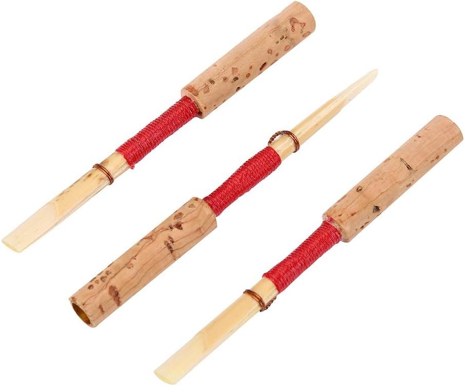 10pcs Bamboo Oboe Reeds,Medium Strength Soft Handmade Oboe Reeds Woodwind Instrument Replacement Accessory
